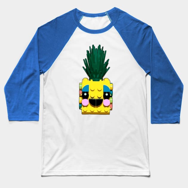 Brick Creations - Pineapple Baseball T-Shirt by druscilla13